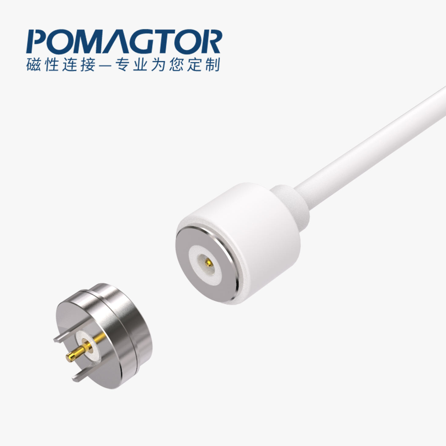 磁吸数据线 圆形磁性系列：2PIN，电镀黄铜Au5u，电压5V，电流3A，工作行程0.8mm:60gfMax，弹力10000次+，工作温度-30°~85° 