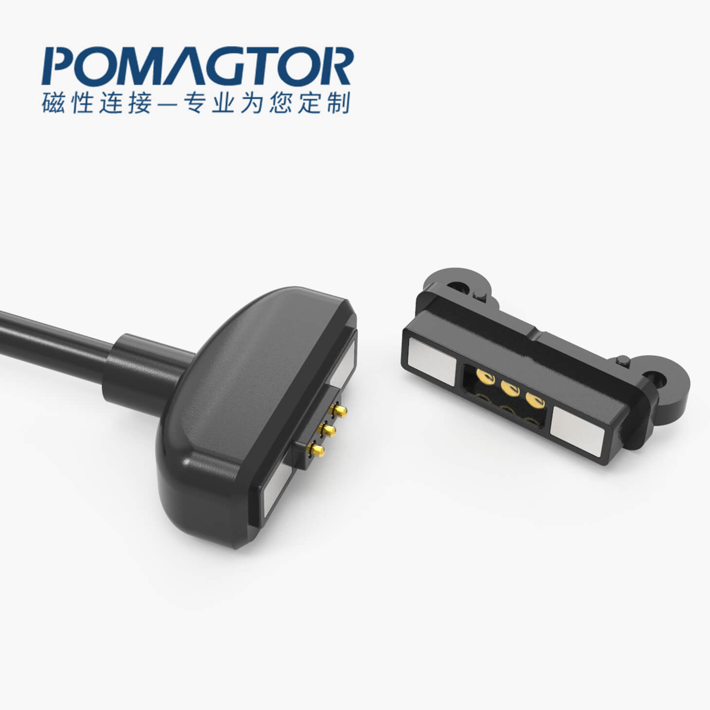 磁吸数据线 TK磁性系列：3PIN，电压5V，电流2A，工作行程0.8mm:60gfMax，弹力寿命10000次+，工作温度-30°~85° 