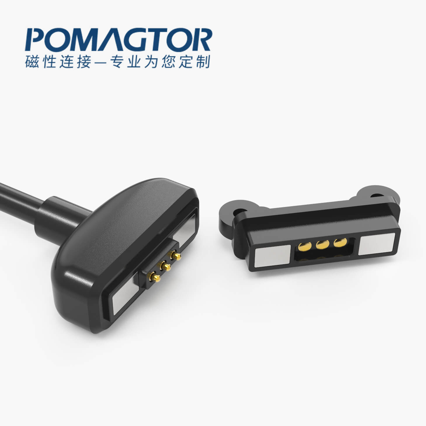 磁吸数据线 TK磁性系列：3PIN，电压5V，电流2A，工作行程0.8mm:60gfMax，弹力寿命10000次+，工作温度-30°~85° 