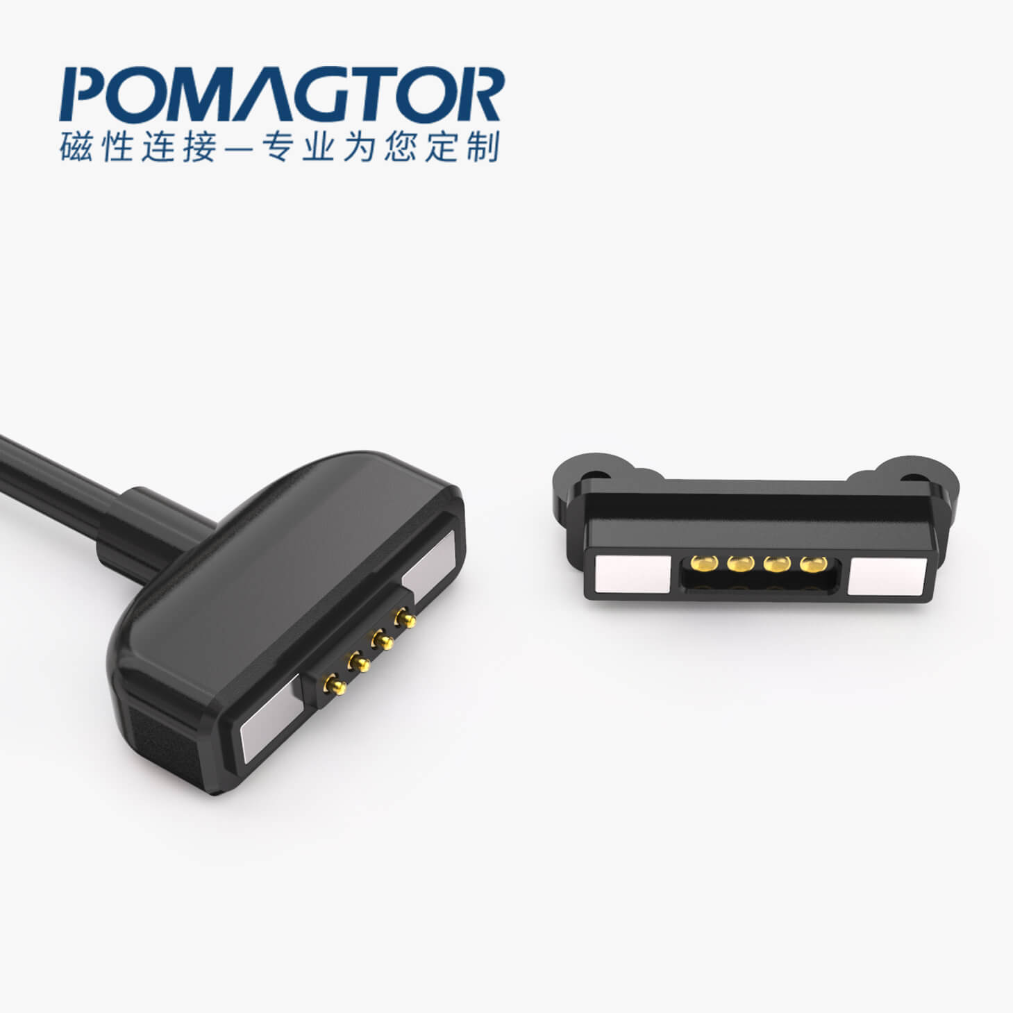 磁吸数据线 TK磁性系列：4PIN，电镀黄铜Au5u，电压5V，电流2A，工作行程0.8mm:40±20gf，弹力寿命10000次+，工作温度-30°~85° 