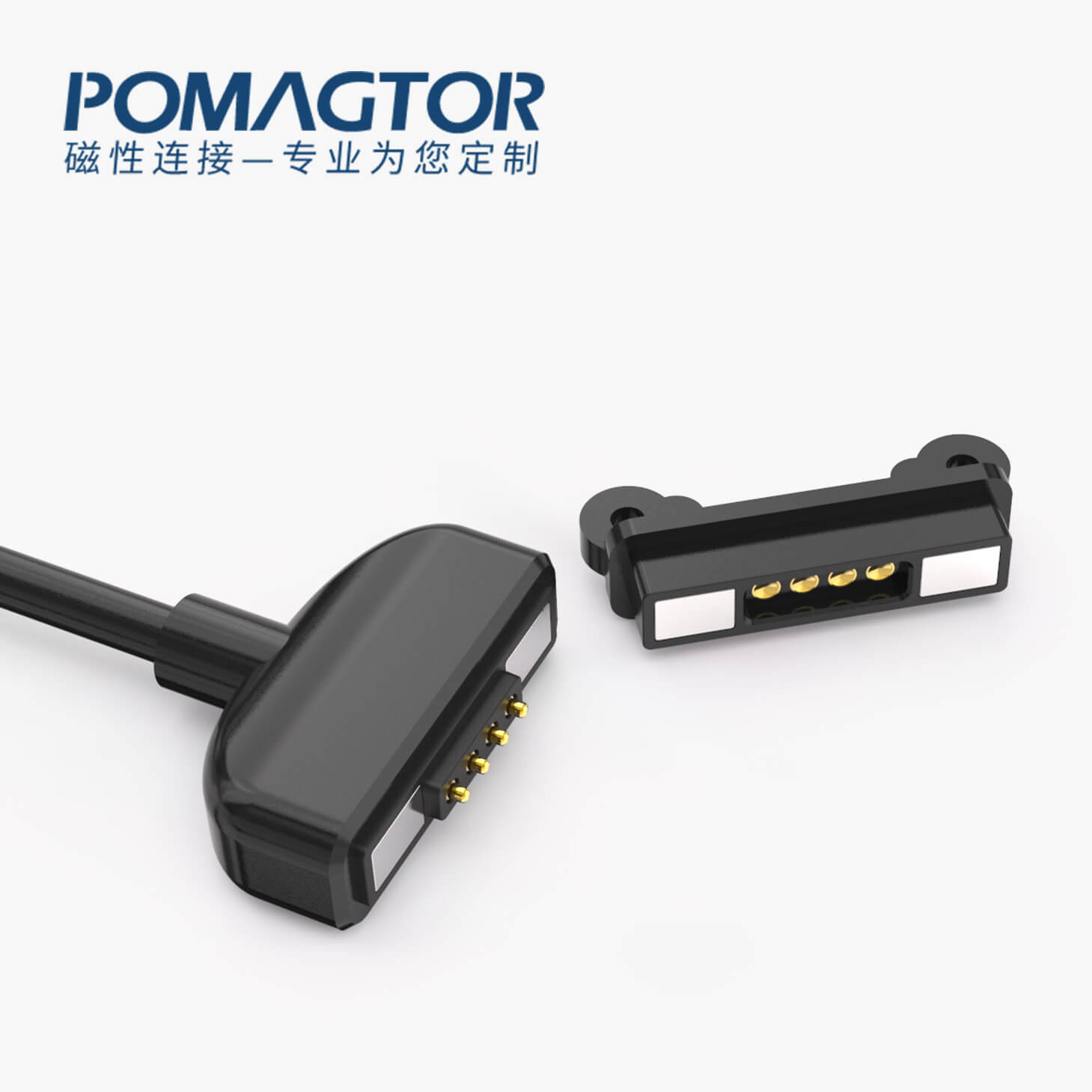 磁吸数据线 TK磁性系列：4PIN，电镀黄铜Au5u，电压5V，电流2A