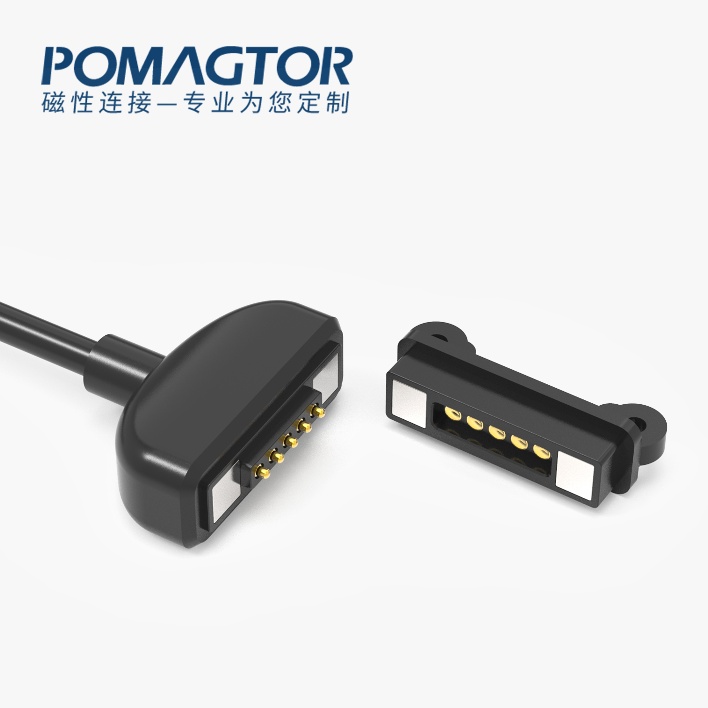 磁吸数据线 TK磁性系列：5PIN，电压5V，电流2A，工作行程0.9mm:30±10gf，弹力寿命10000次+，工作温度-30°~85° 