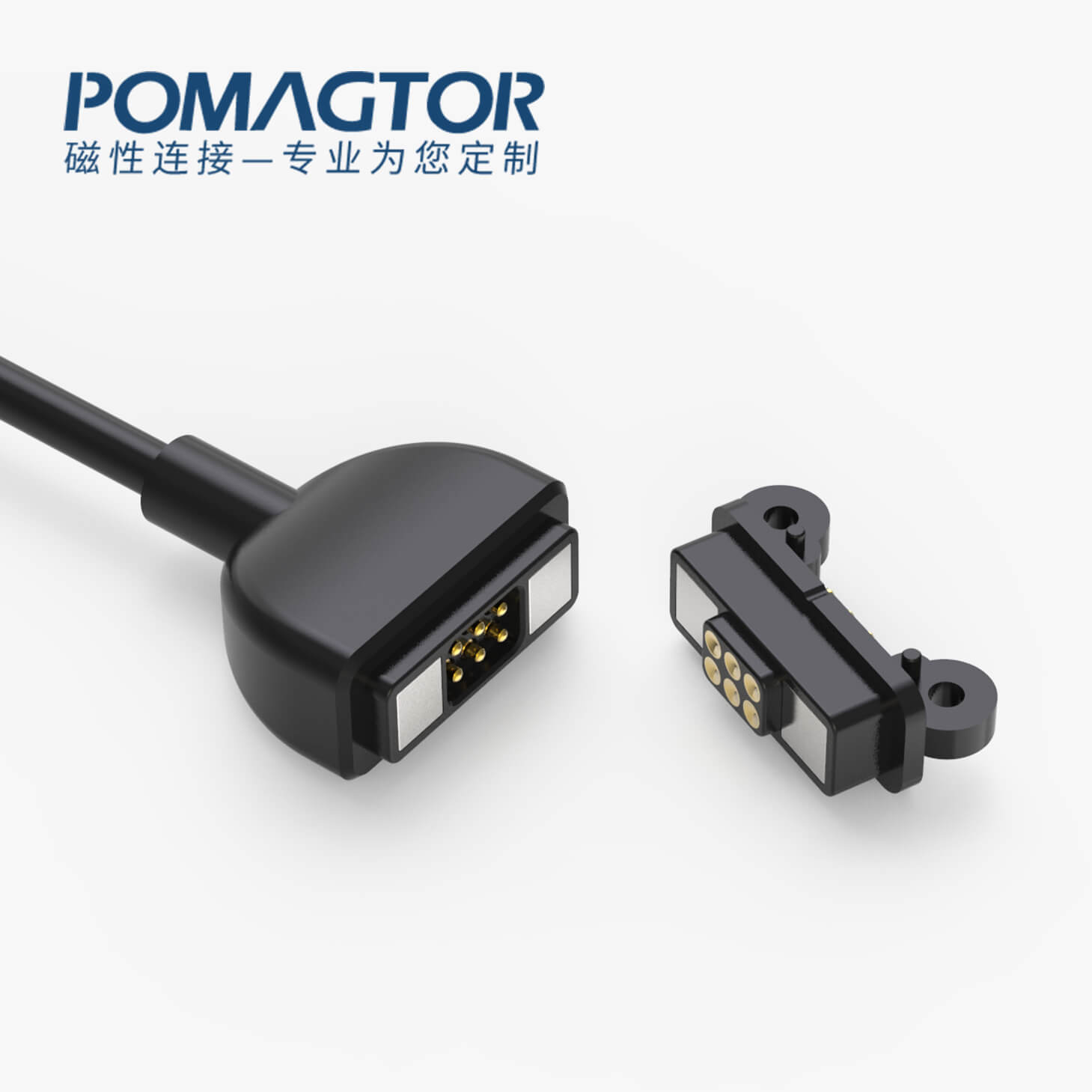 磁吸数据线 TK磁性系列：6PIN，电压5V，电流1A，工作行程0.9mm:30±5gf，弹力寿命10000次+，工作温度-30°~85°