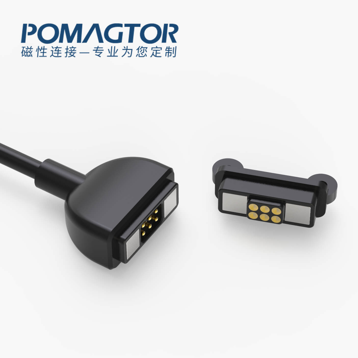 磁吸数据线 TK磁性系列：6PIN，电压5V，电流1A，工作行程0.9mm:30±5gf，弹力寿命10000次+，工作温度-30°~85°