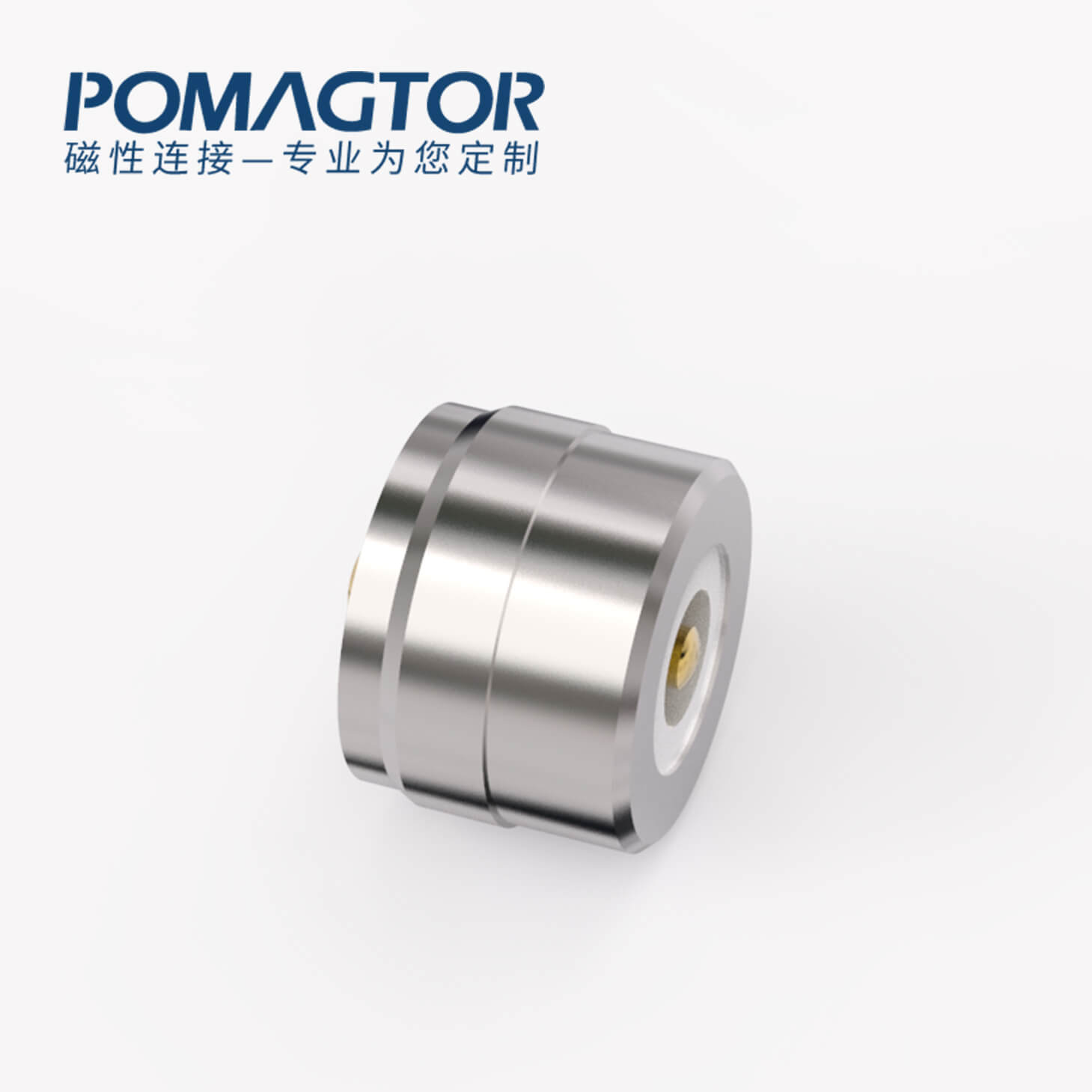 磁吸连接器 圆形磁性系列：2PIN，电镀黄铜Au5u，电压5V，电流2A，弹力30000次+，工作温度-30°~85°