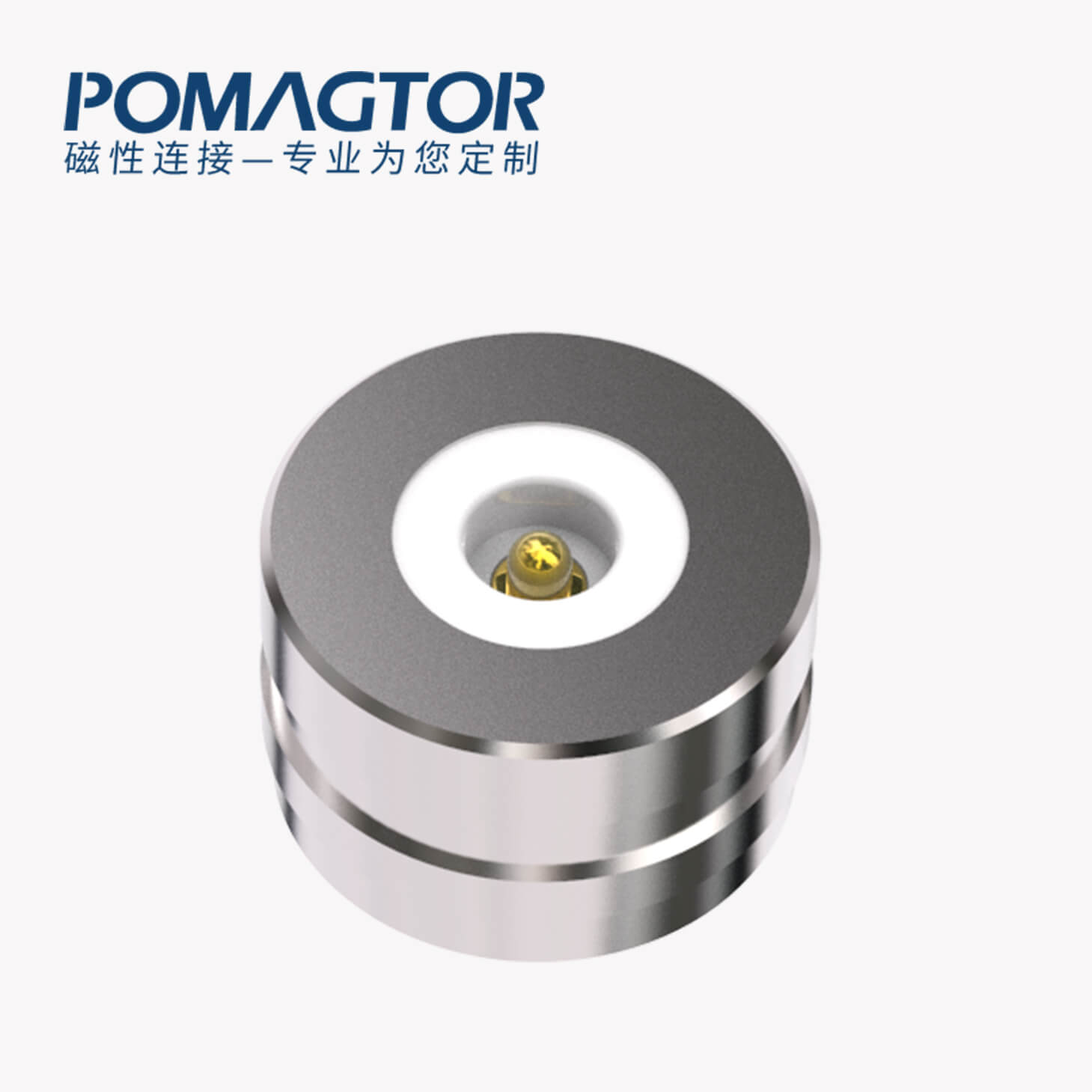 磁吸连接器 圆形磁性系列：2PIN，黄铜Au5u，电压5V，电流3A，工作行程0.8mm:60gfMax，弹力10000次+，工作温度-30°~85°