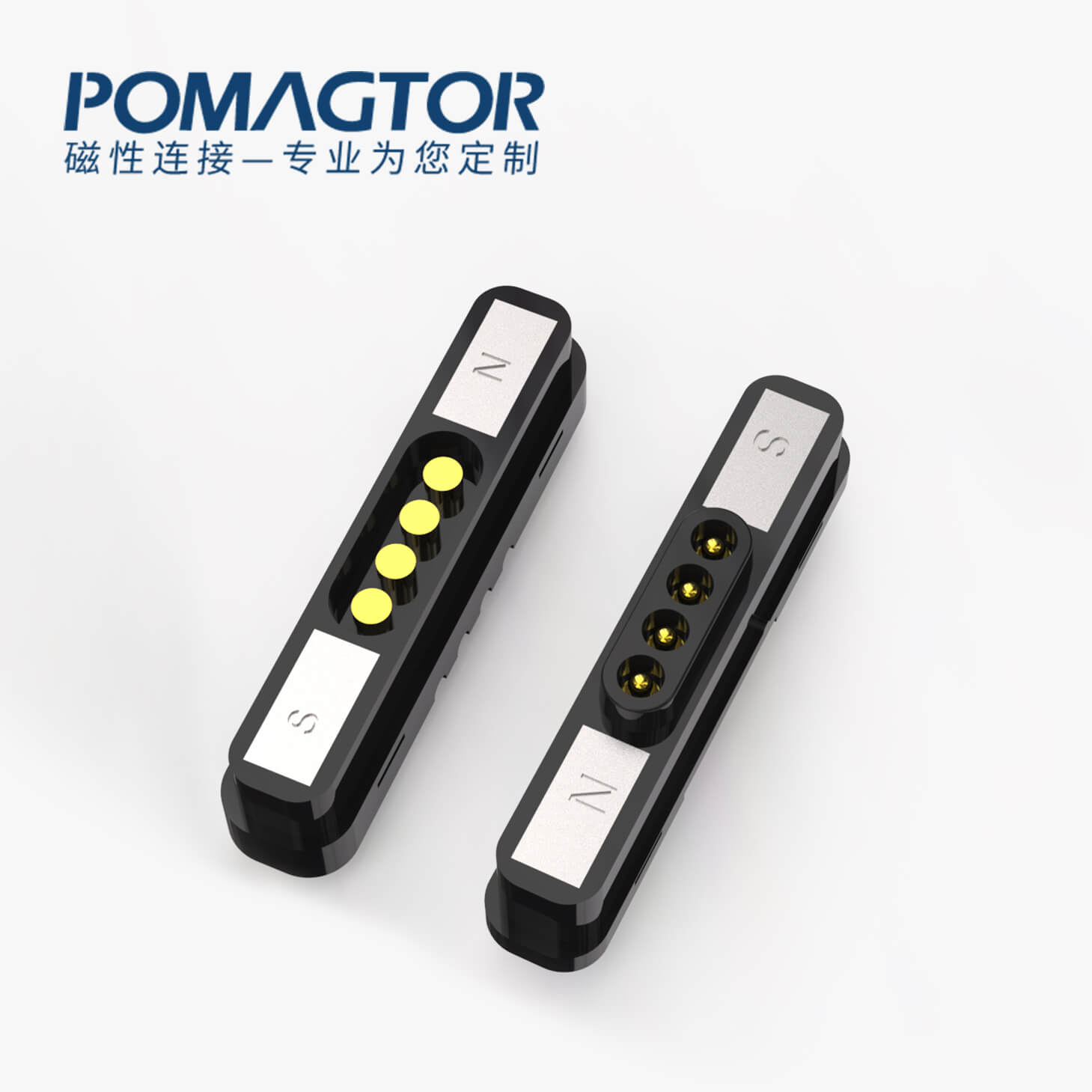 磁吸连接器 TK磁性系列：4PIN，电镀黄铜Au5u，电压12V，电流2A，工作行程0.8mm:50±20gf，弹力30000次+，工作温度-30°~85°