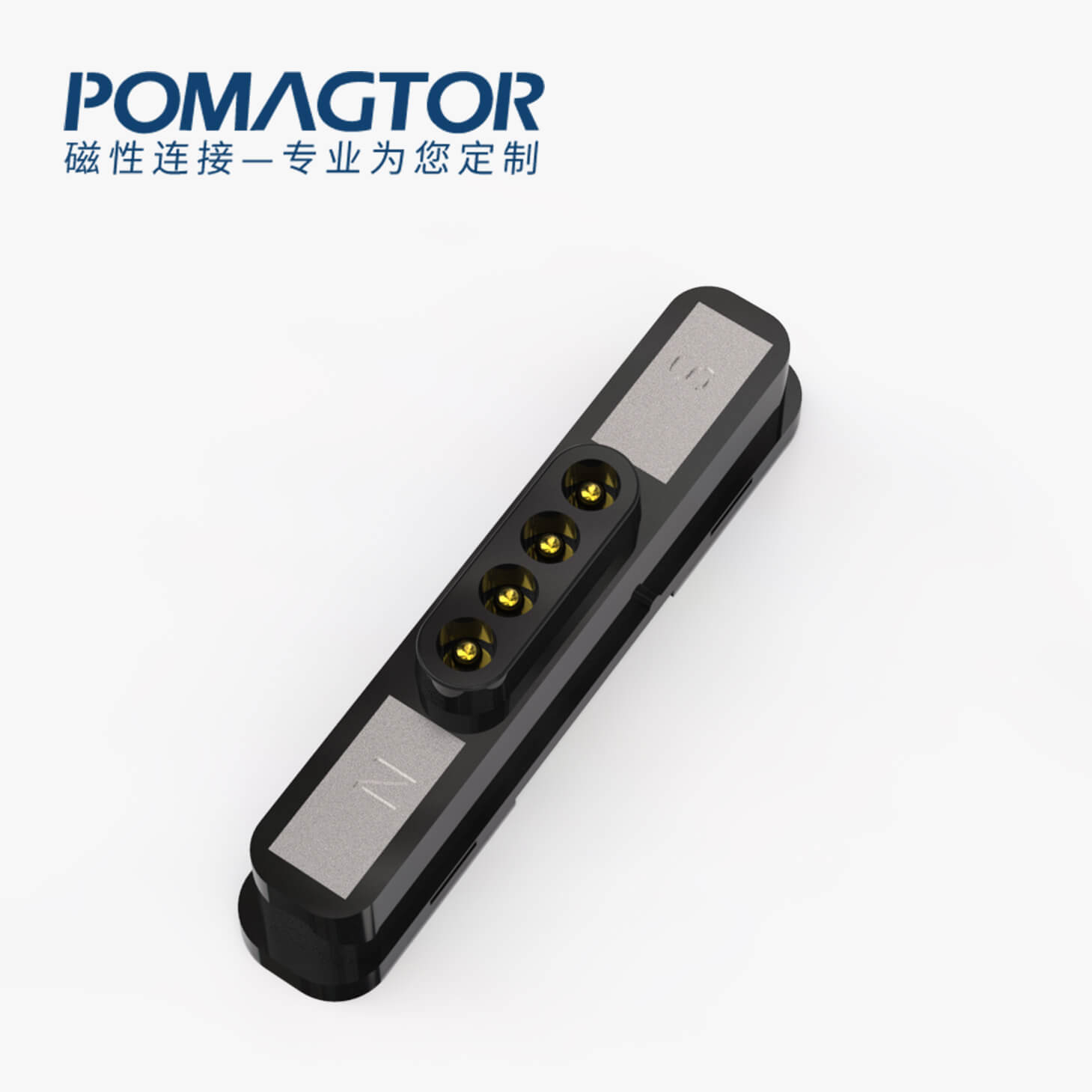 磁吸连接器 TK磁性系列：4PIN，电镀黄铜Au5u，电压12V，电流2A，工作行程0.8mm:50±20gf，弹力30000次+，工作温度-30°~85°