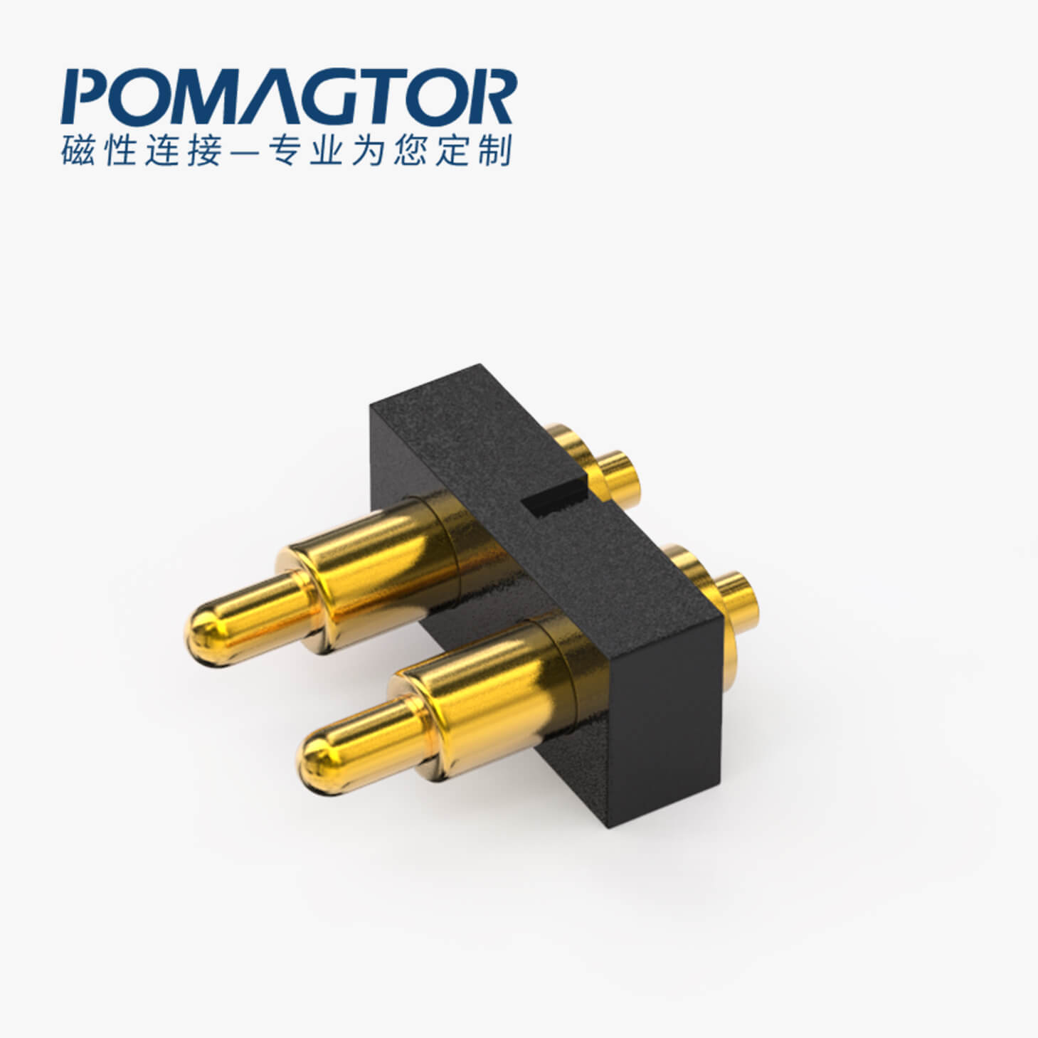 POGO PIN连接器 DIP式：2PIN，电镀黄铜Au4u，电压36V，电流1A，工作行程1.0mm:35±20gf，弹力30000次+，工作温度-30°~85°