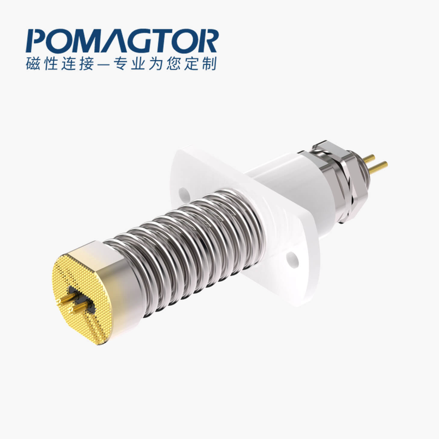POGO PIN 大电流：电压220V，电流60A，工作行程6mm:300±50gf，弹力20000次+，工作温度-30°~85°