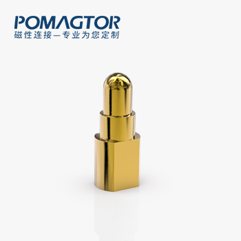 POGO PIN 侧帖式：电镀镀镍50-120u，电压12V，电流1A，工作行程1.5mm:100gfMax，弹力10000次+，工作温度-30°~85°