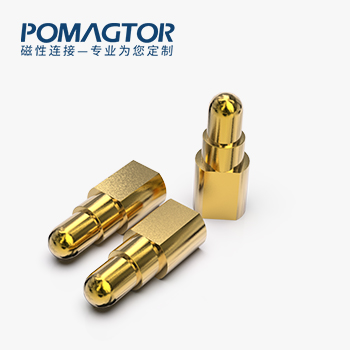 POGO PIN 侧帖式：电镀镀镍50-120u，电压12V，电流1A，工作行程1.5mm:100gfMax，弹力10000次+，工作温度-30°~85°