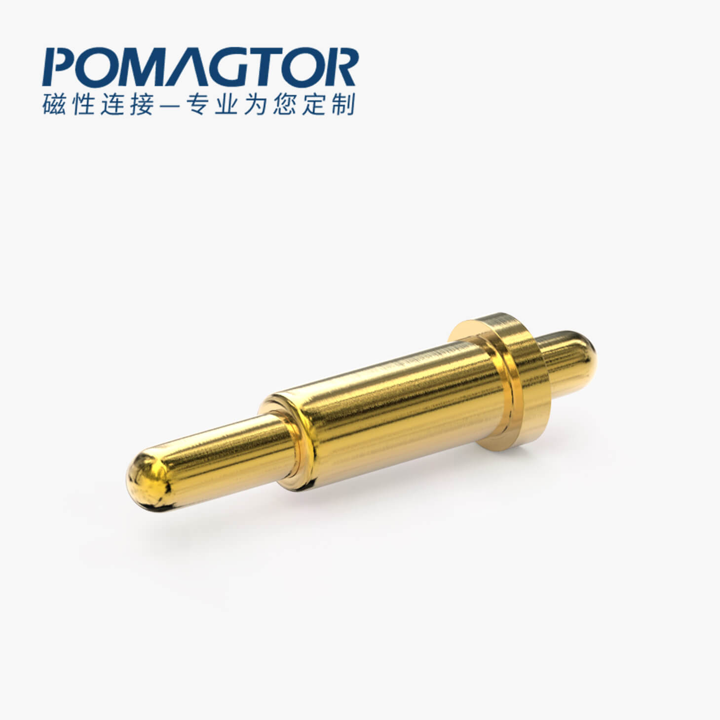 POGO PIN 双头式：电镀黄铜Au1u，电压12V，电流1A，弹力10000次+，工作温度-40°~150°