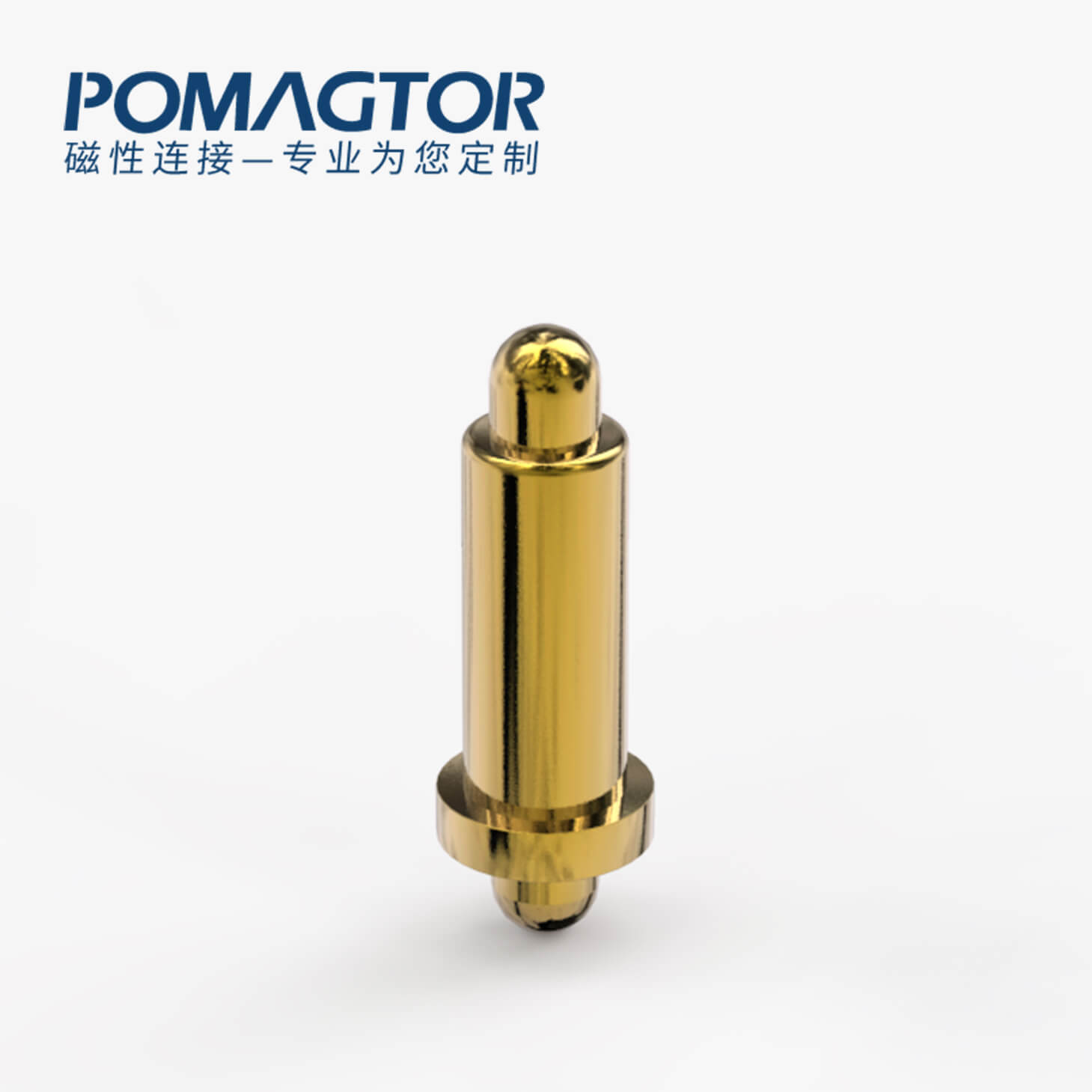 POGO PIN 双头式：电镀黄铜Au1u，电压12V，电流1A，弹力10000次+，工作温度-40°~150°