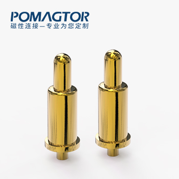 POGO PIN DIP式：电镀黄铜Au3u，电压5V，电流1A，工作行程0.9mm:40±20gf，弹力10000次+，工作温度-30°~85°