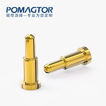 POGO PIN SMT式：电镀黄铜Au1u，电压12V，电流1.2A，工作行程0.95mm:150gf，弹力30000次+，工作温度-30°~85°