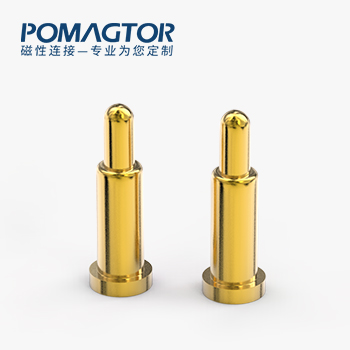 POGO PIN SMT式：电镀黄铜Au3u，电压12V，电流1A，弹力10000次+，工作温度-40°~150°