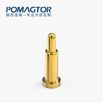 POGO PIN SMT式：电镀黄铜Au3u，电压12V，电流1A，弹力10000次+，工作温度-40°~150°