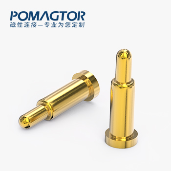 POGO PIN SMT式：电镀黄铜Au3u，电压12V，电流1A，弹力10000次+，工作温度-40°~150°