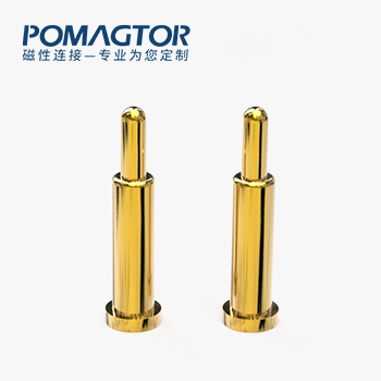 POGO PIN SMT式：电镀黄铜Au1u，电压12V，电流1A，弹力10000次+，工作温度-40°~150°