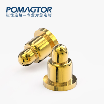 POGO PIN SMT式：电镀黄铜Au3u，电压12V，电流1A，弹力10000次+，工作温度-40°~150°