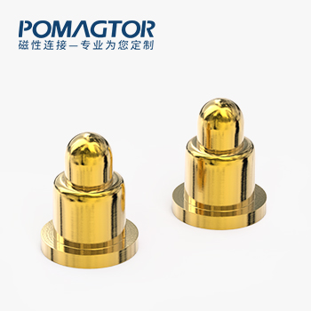 POGO PIN SMT式：电镀黄铜Au3u，电压12V，电流1A，弹力10000次+，工作温度-40°~150°