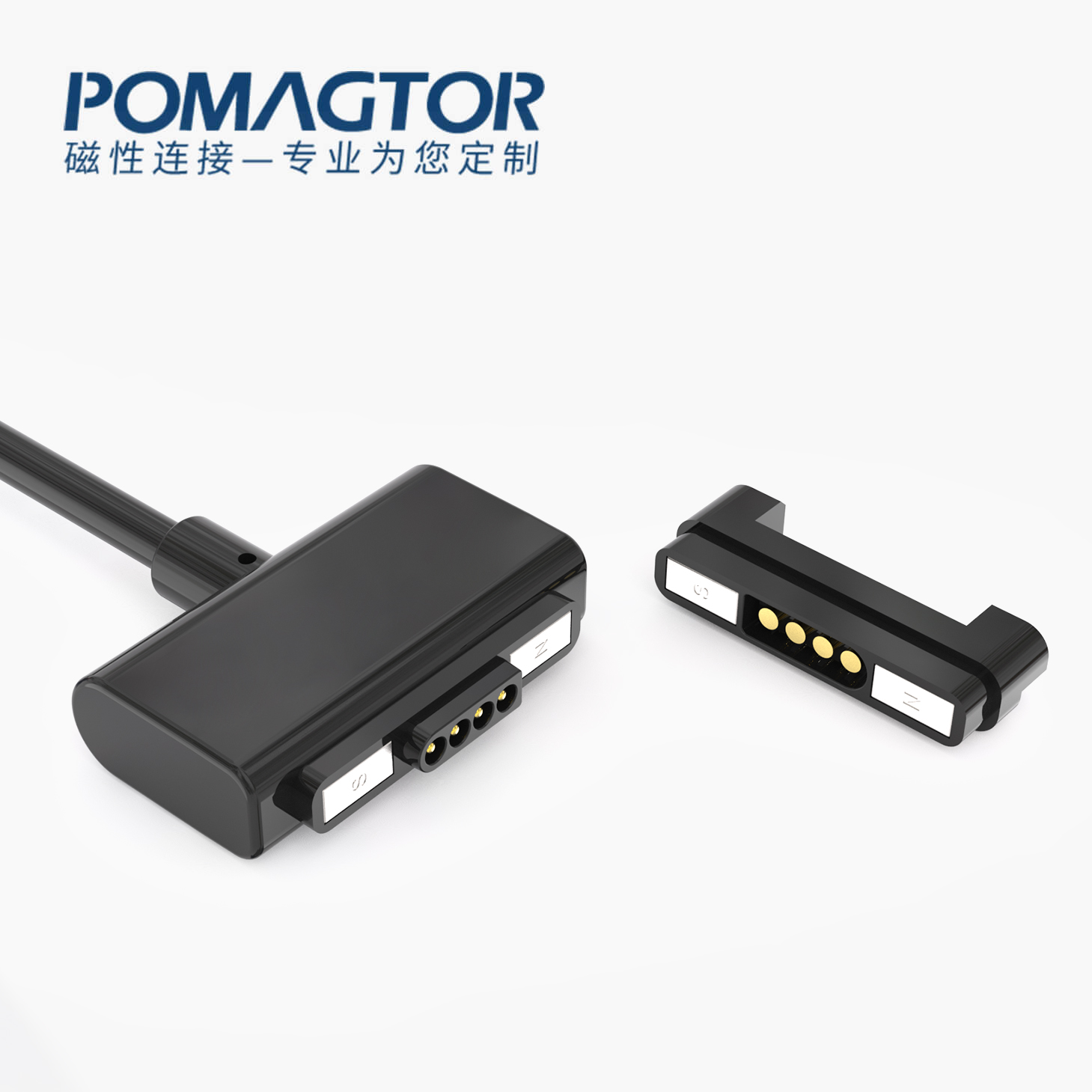 磁吸数据线 TK磁性系列：4PIN，电压5V，电流1A，工作行程0.8mm:80gfMax，弹力寿命10000次+，工作温度-40°~85° 