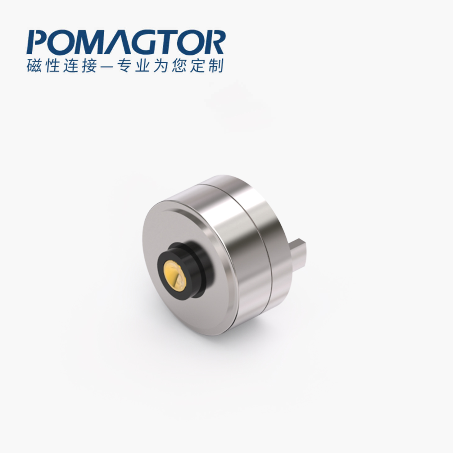 磁吸连接器 圆形磁性系列：2PIN，电镀黄铜Au5u，电压5V，电流3A，弹力10000次+，工作温度-30°~85°