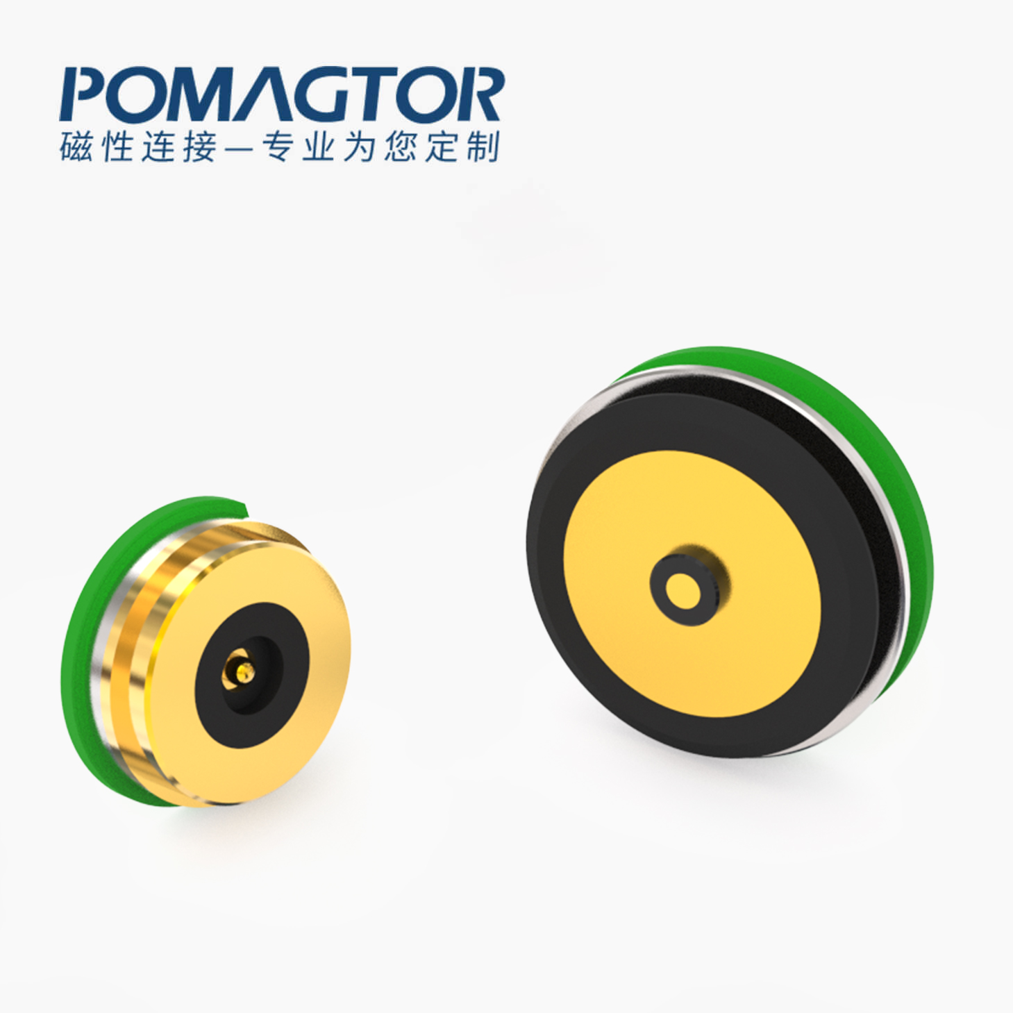 磁吸连接器 圆形磁性系列：2PIN，电压5V，电流2A，工作行程1.0mm:40±20gf，弹力10000次+，工作温度-30°~85°