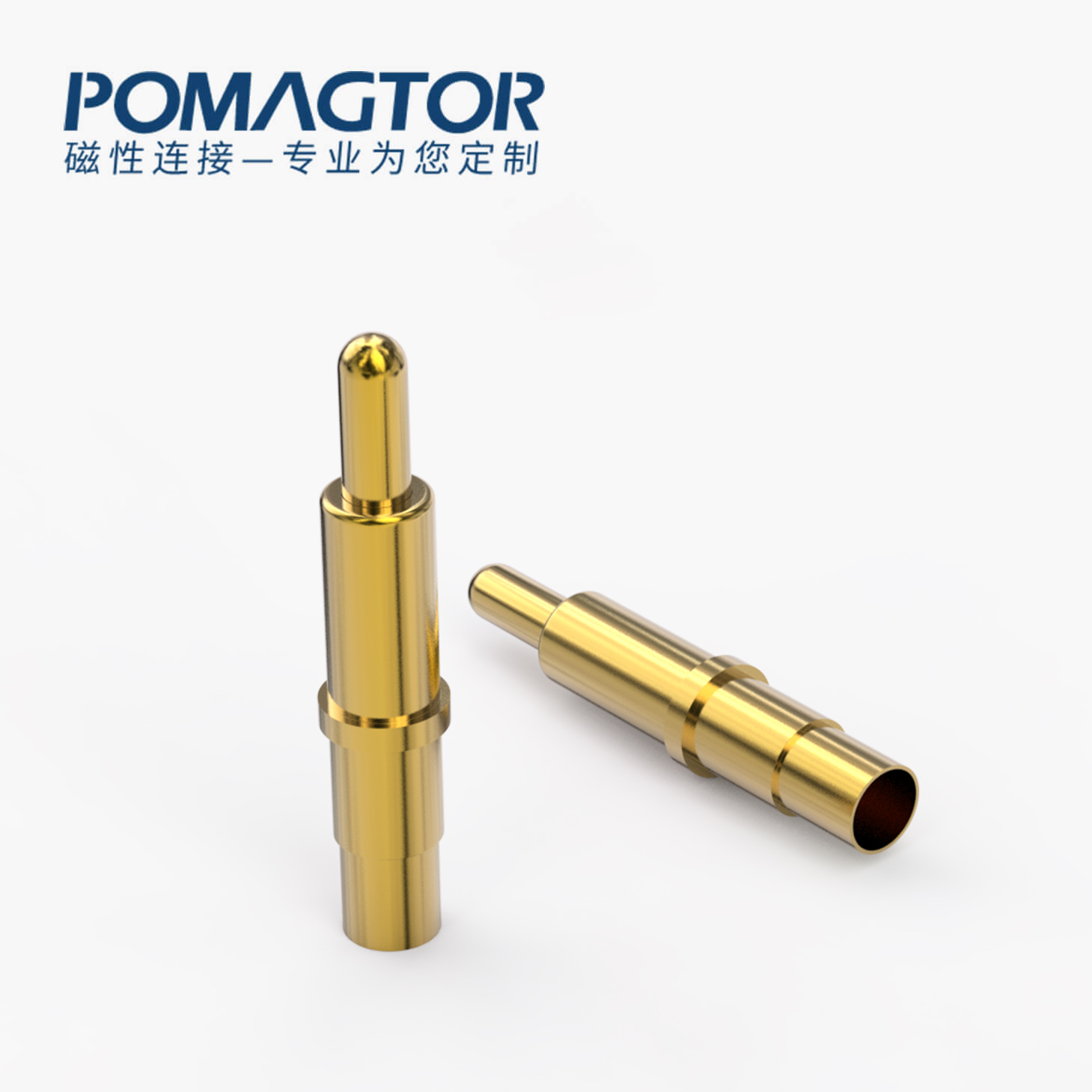 POGO PIN 焊线式：电镀黄铜Au10u，电压5V，电流2.5A，工作行程2.05mm:100±30gf，弹力1000000次+，工作温度-30°~85°