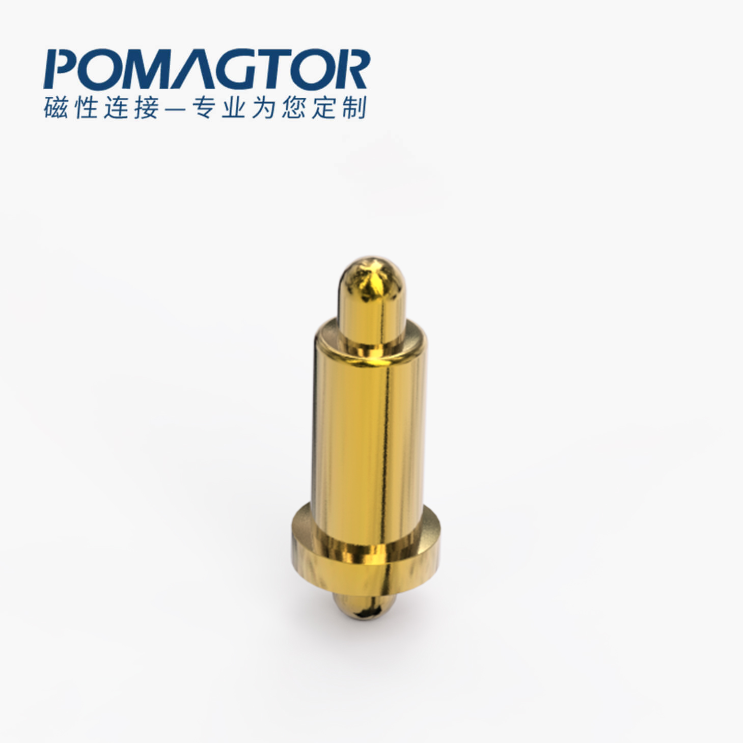 POGO PIN 双头式：电镀黄铜Au1u，电压12V，电流1A，弹力10000次+，工作温度-40°~150°