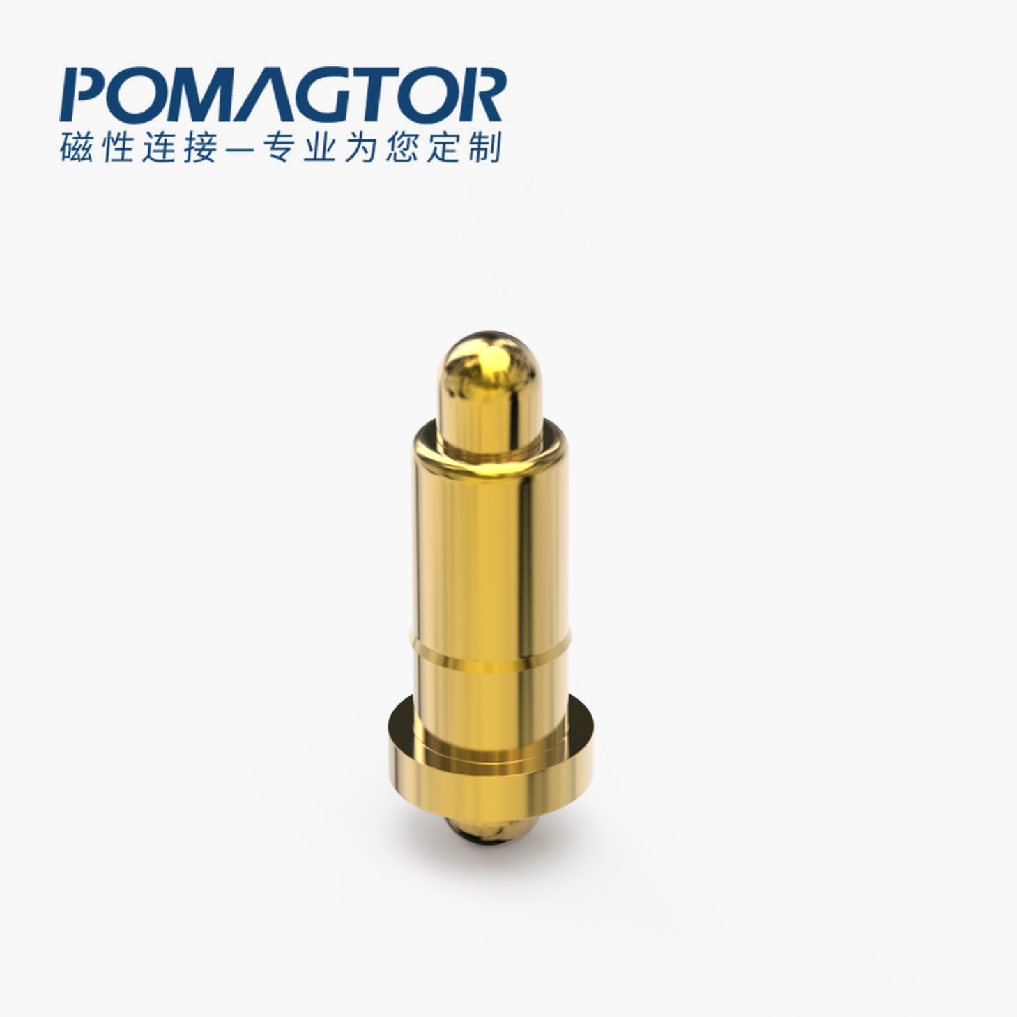 POGO PIN 双头式：电镀黄铜Au1u，电压12V，电流1A，弹力10000次+，工作温度-40°~150°