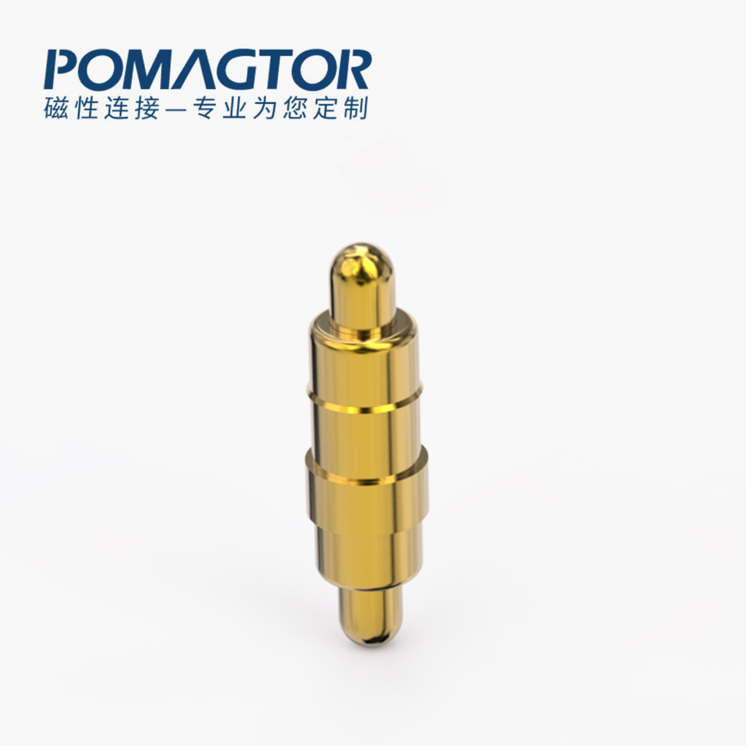 POGO PIN 双头式：电镀黄铜Au1u，电压12V，电流1A，弹力10000次+，工作温度-40°~150°