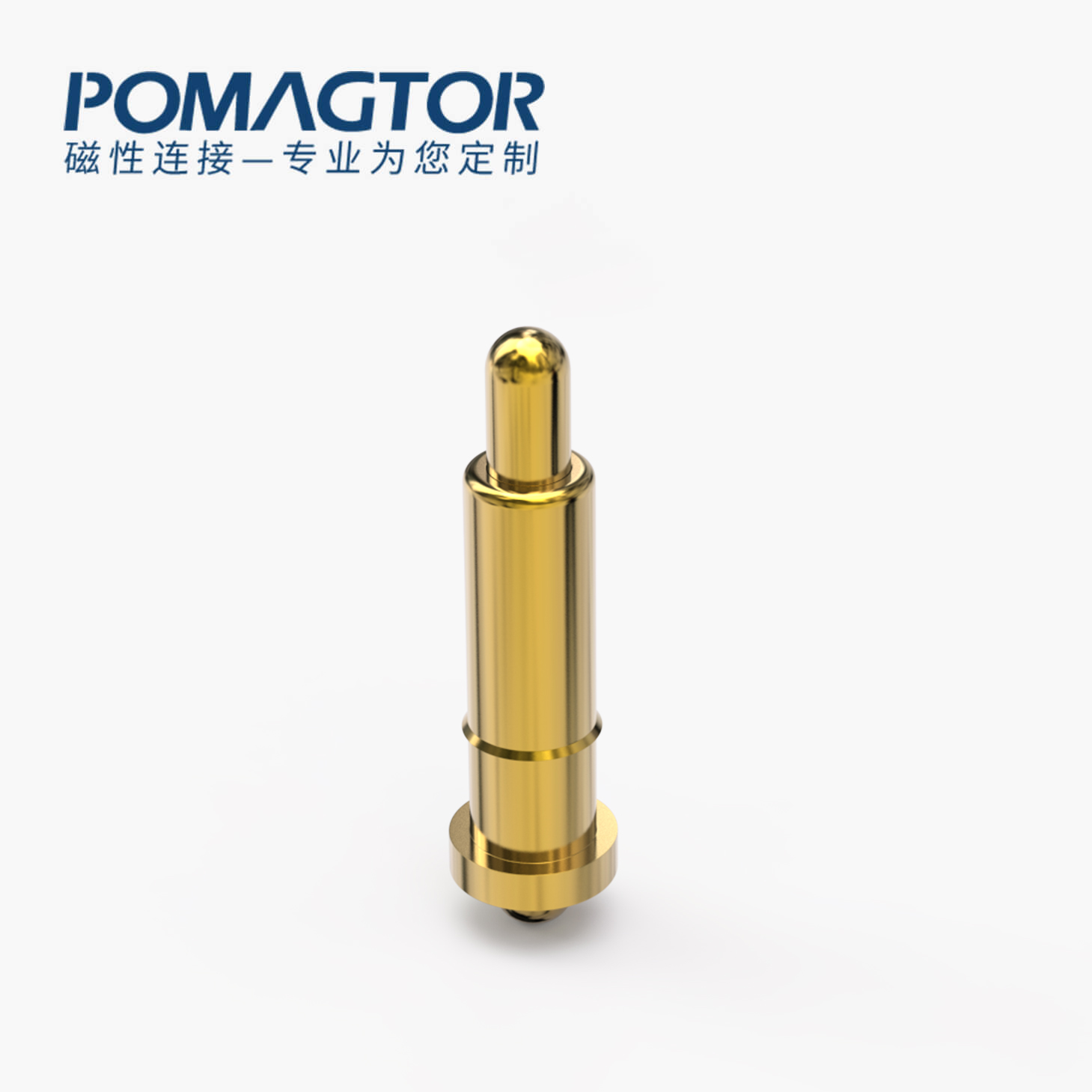 POGO PIN 双头式：电镀黄铜Au1u，电压12V，电流1A，弹力10000次+，工作温度-40°~150°