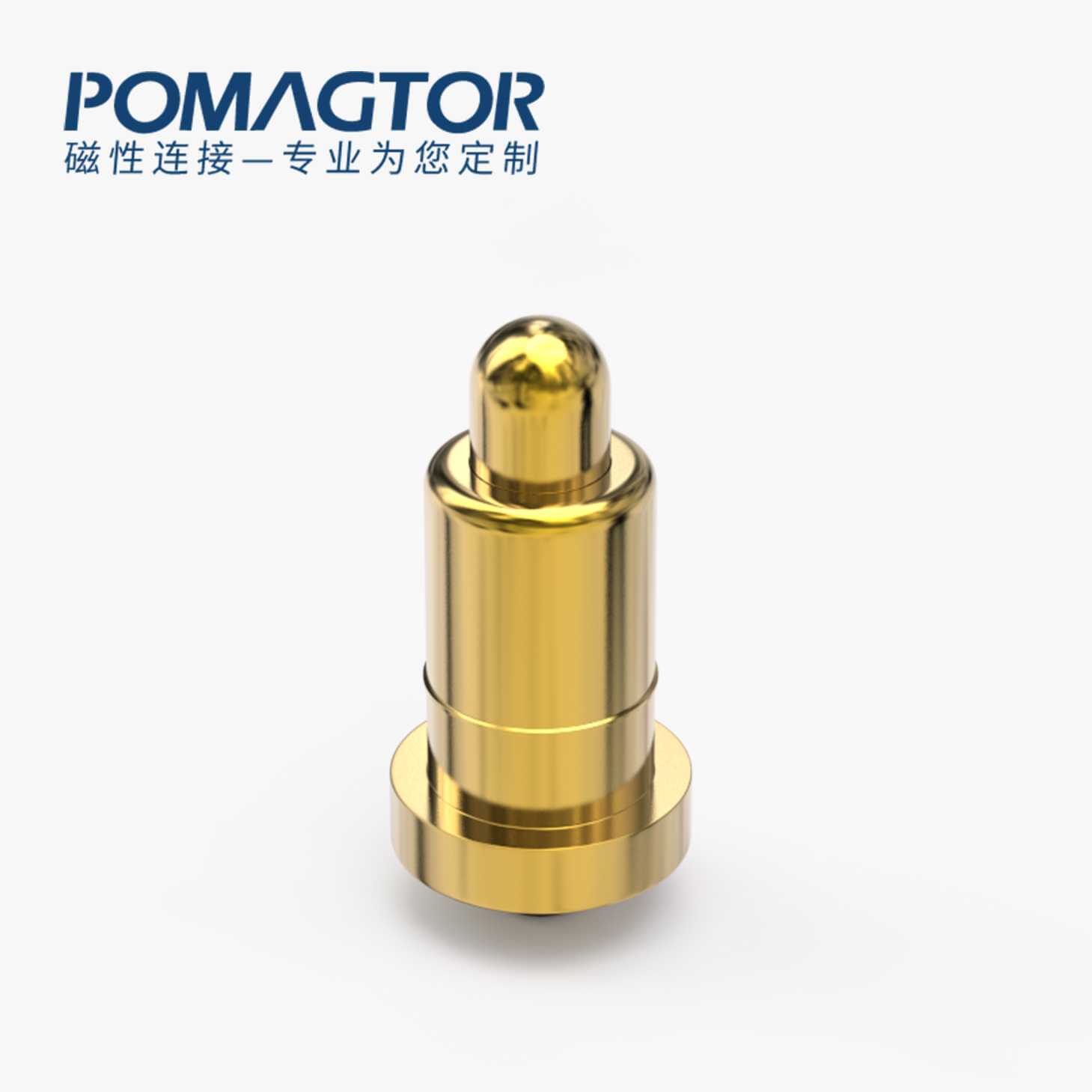 POGO PIN 双头式：电镀黄铜Au1u，电压12V，电流1A，弹力10000次+，工作温度-40°~150°