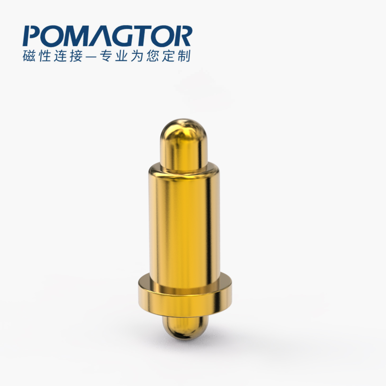 POGO PIN 双头式：电镀黄铜Au1u，电压12V，电流1A，弹力10000次+，工作温度-40°~150°