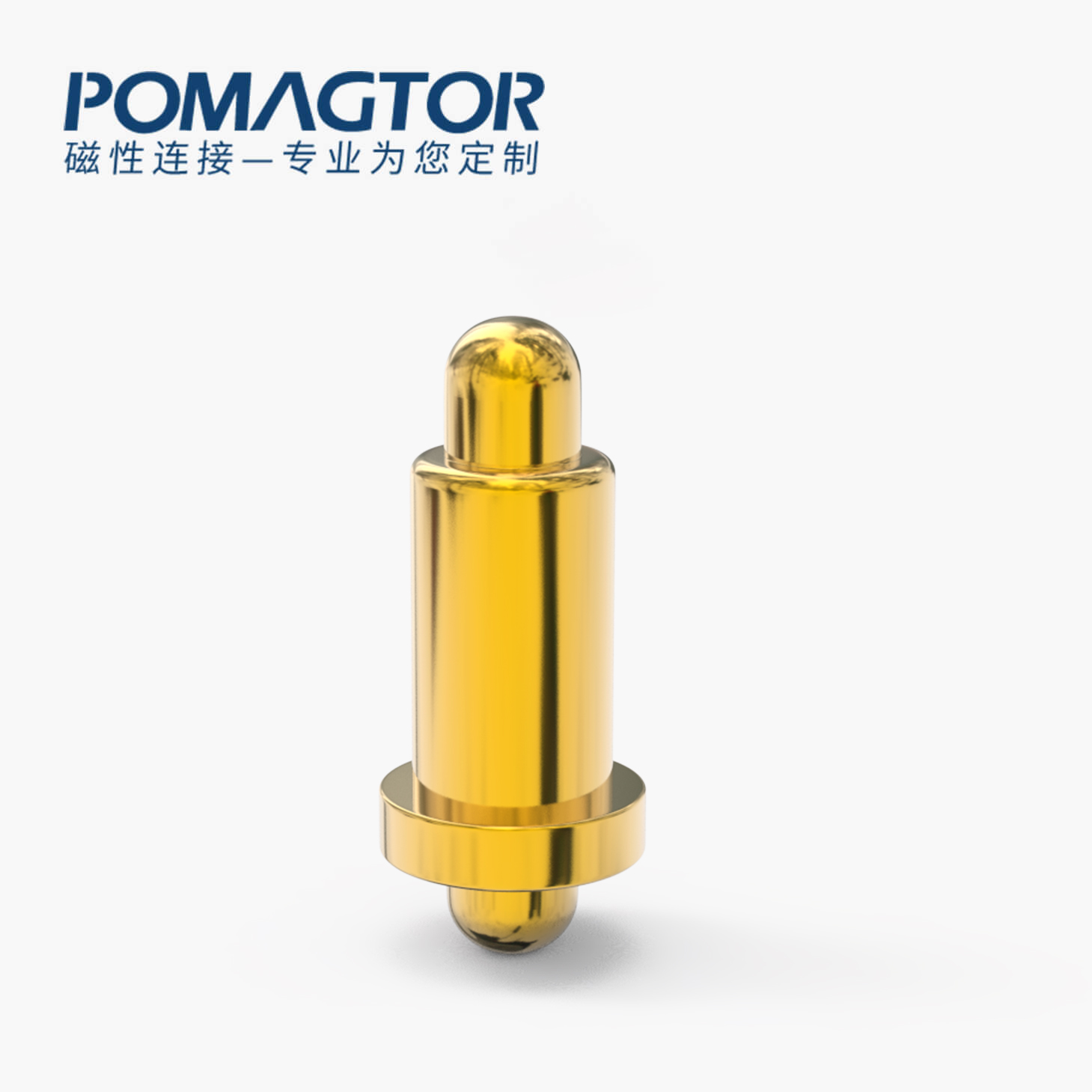 POGO PIN 双头式：电镀黄铜Au1u，电压12V，电流1A，弹力10000次+，工作温度-40°~150°