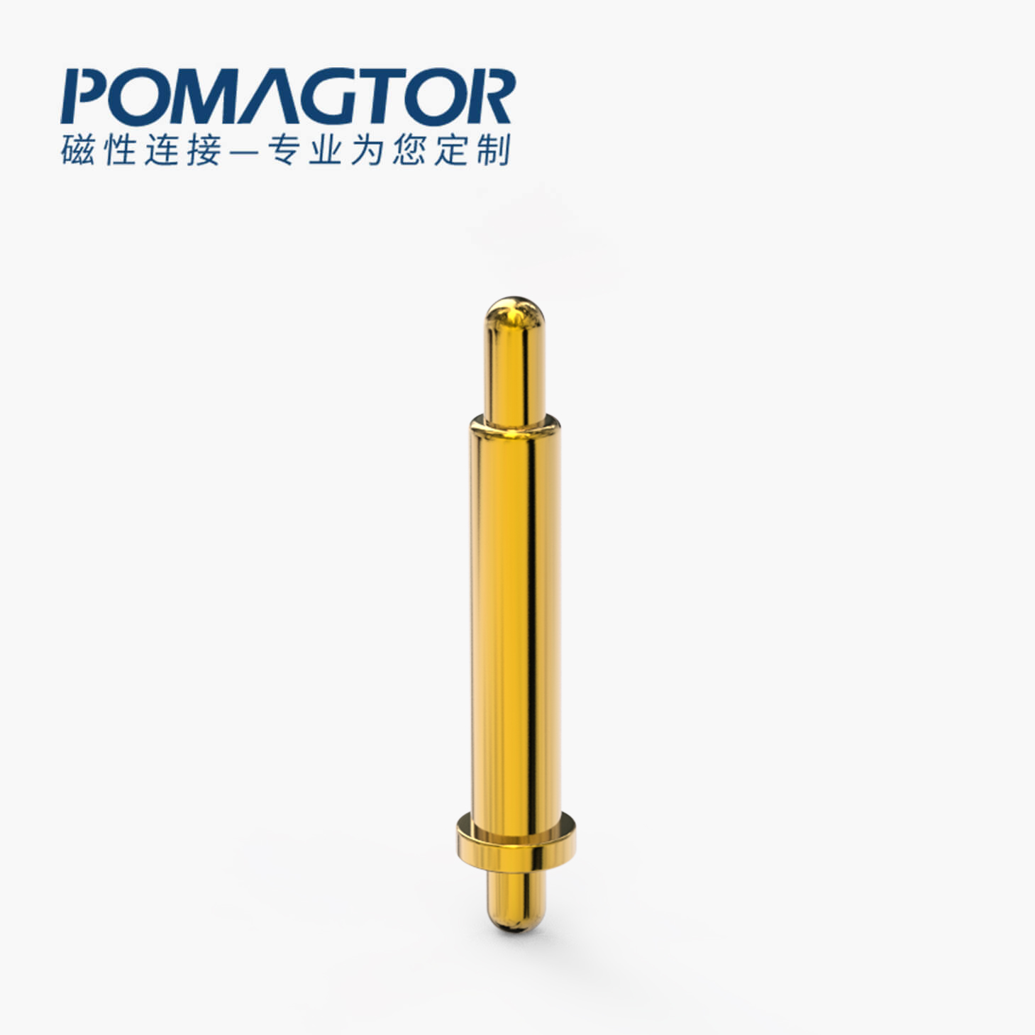 POGO PIN 双头式：电镀黄铜Au1u，电压12V，电流1A，弹力10000次+，工作温度-40°~150°