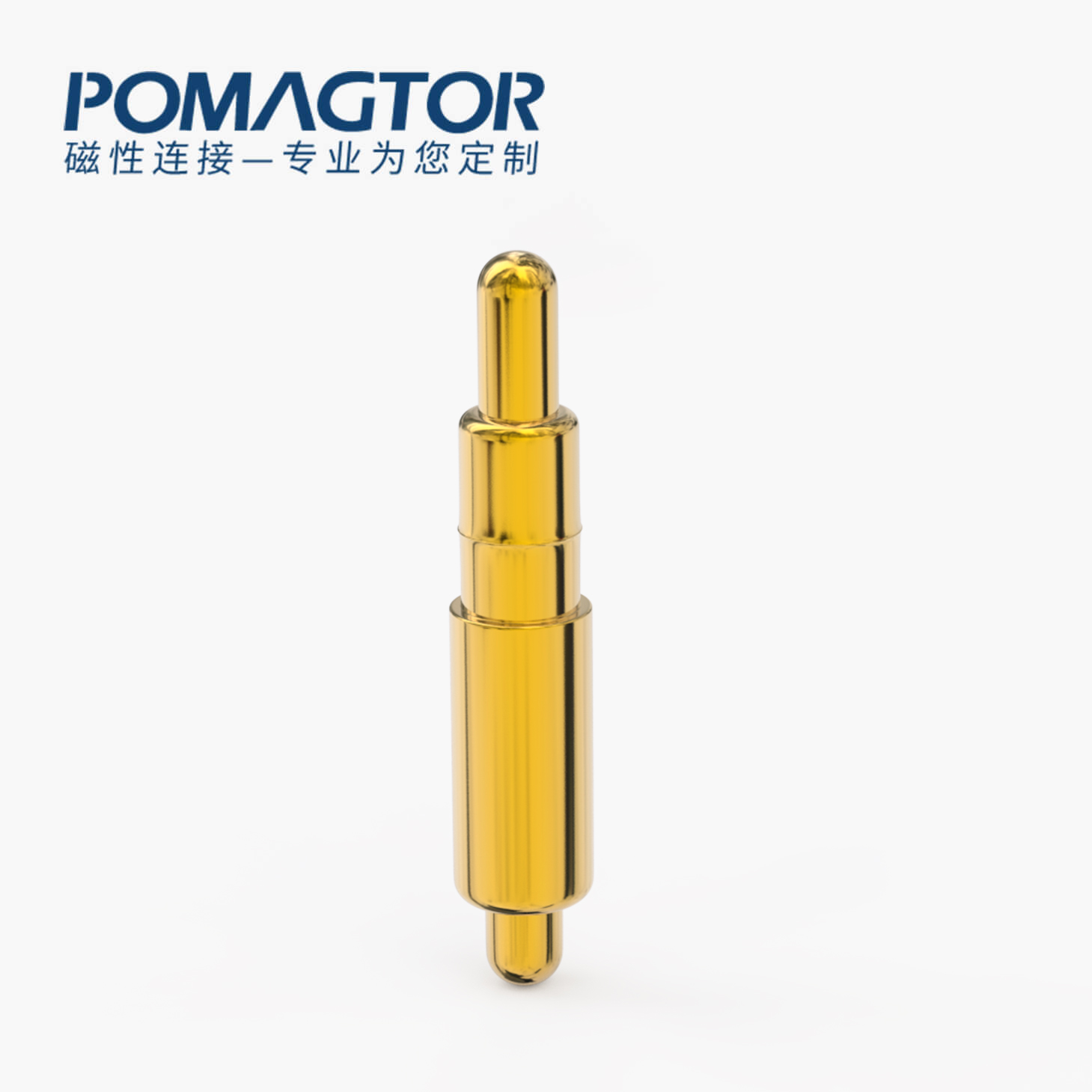 POGO PIN 双头式：电镀黄铜Au1u，电压12V，电流1A，弹力10000次+，工作温度-40°~150°