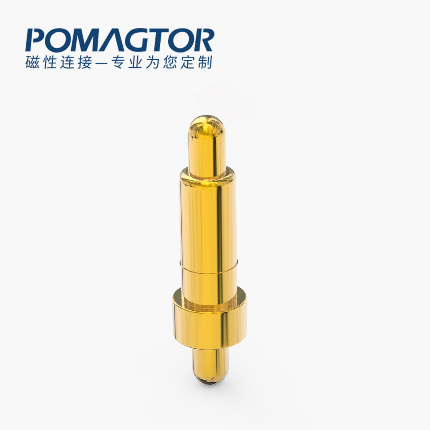 POGO PIN 双头式：电镀黄铜Au1u，电压12V，电流1A，弹力10000次+，工作温度-40°~150°