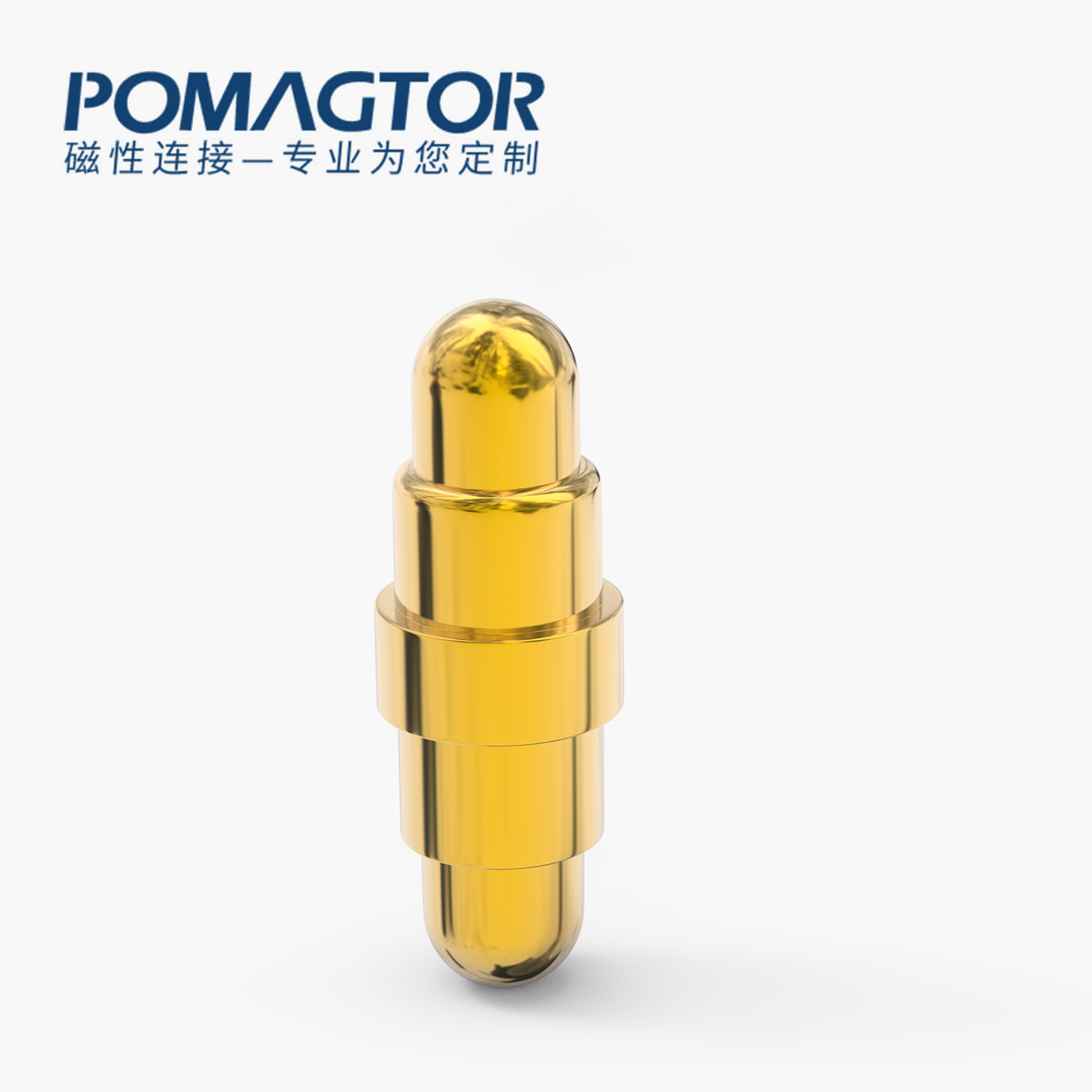 POGO PIN 双头式：电镀黄铜Au1u，电压12V，电流1A，弹力10000次+，工作温度-40°~150°